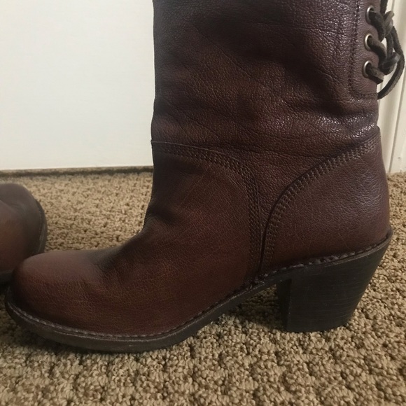Brown Leather Frye Bootie - Picture 2 of 4